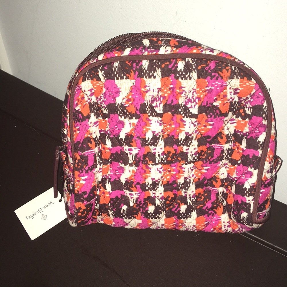 Vera Bradley medium cosmetic bag Houndstooth Tweed